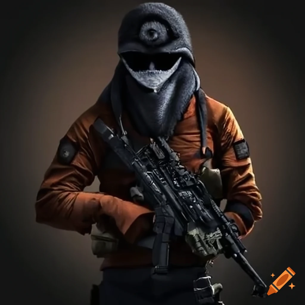 Satirical image of a fox as an anti-terrorist
