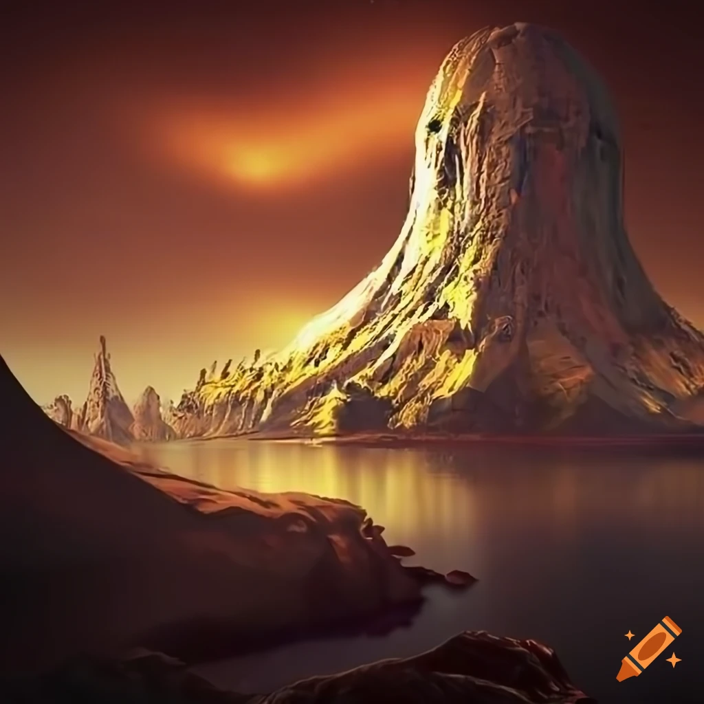 alien landscape in Geiger style