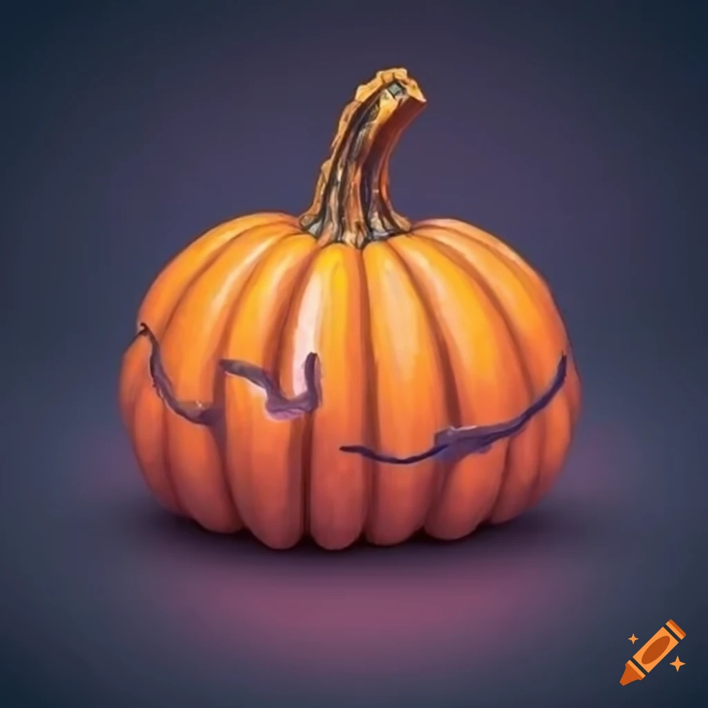 Concept art of a pumpkin on Craiyon