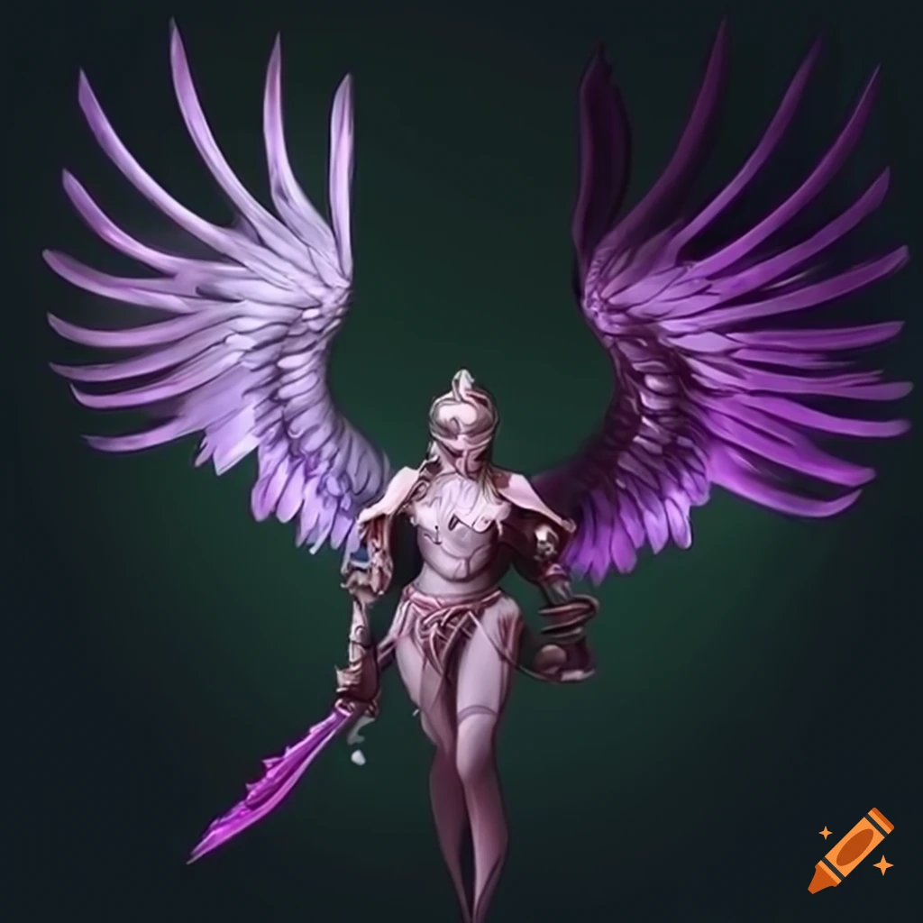 illustration of a winged character
