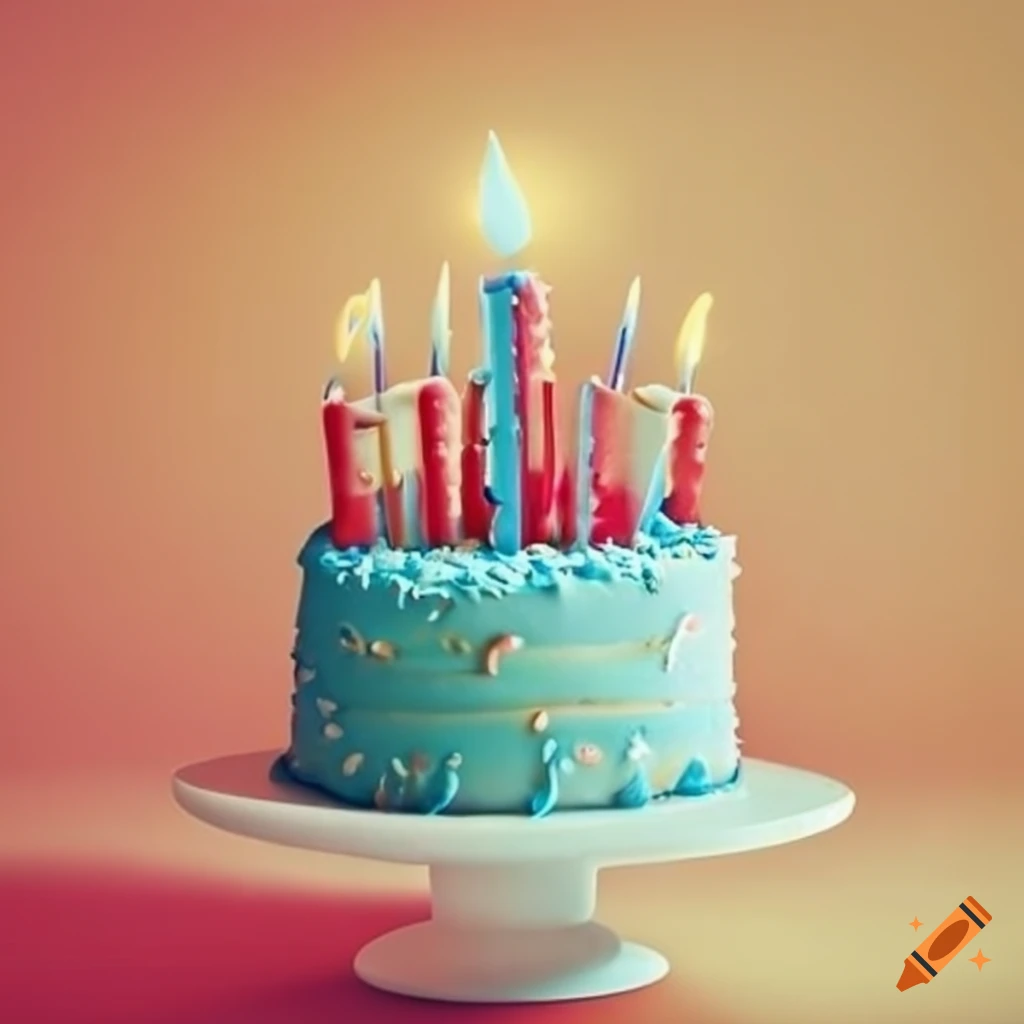 Birthday Cake With Candles On Craiyon
