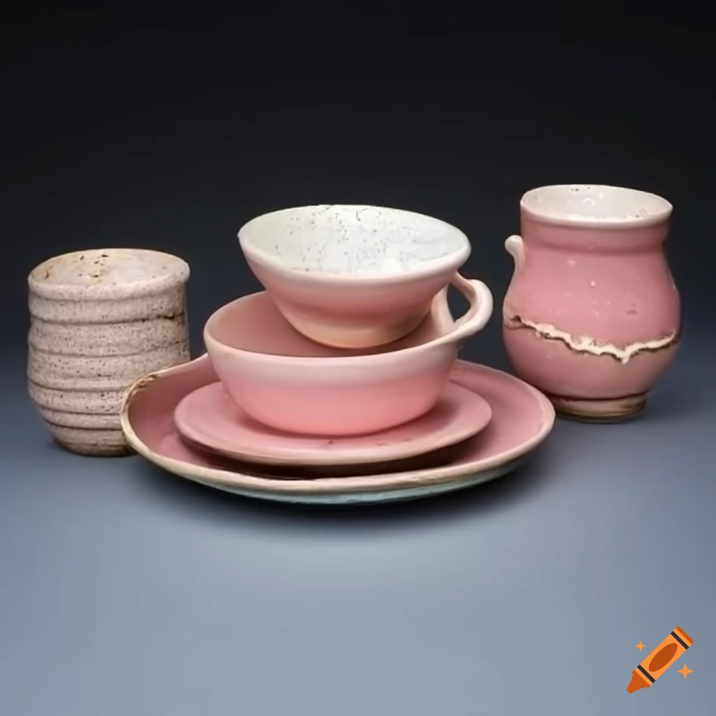 Unique ceramic pottery with various glazes and patterns