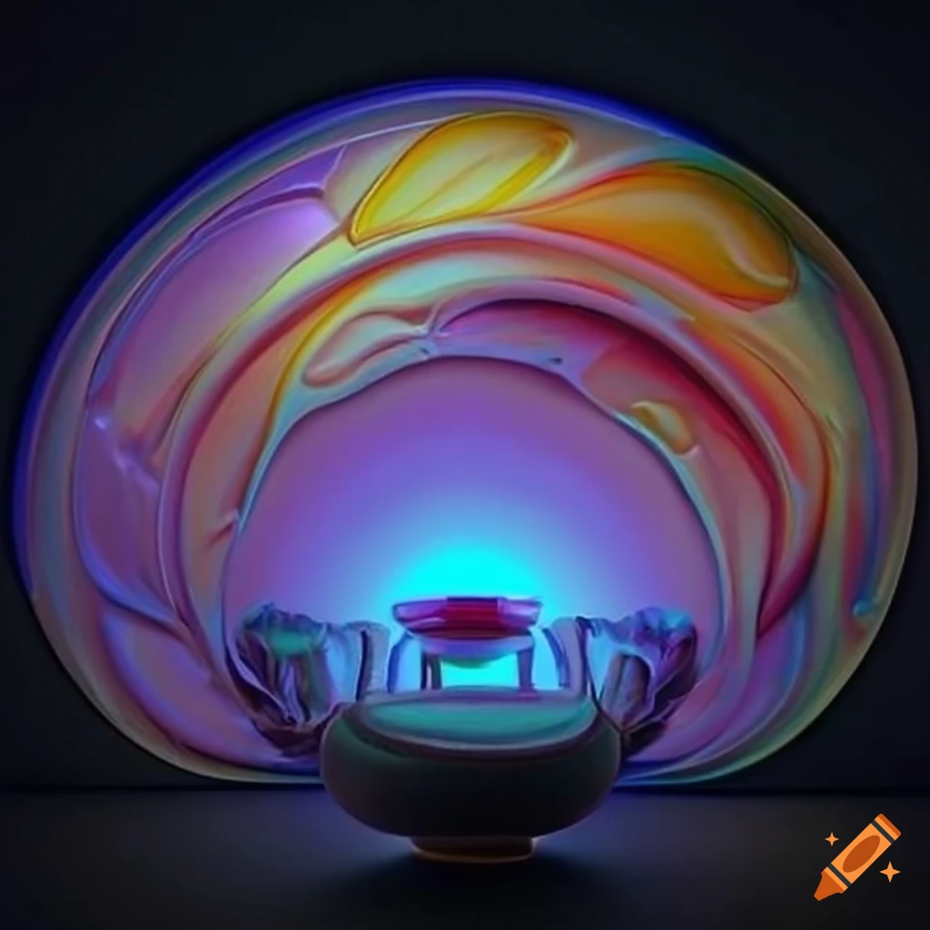 Intricate and colorful 3d abstract artwork on craiyon