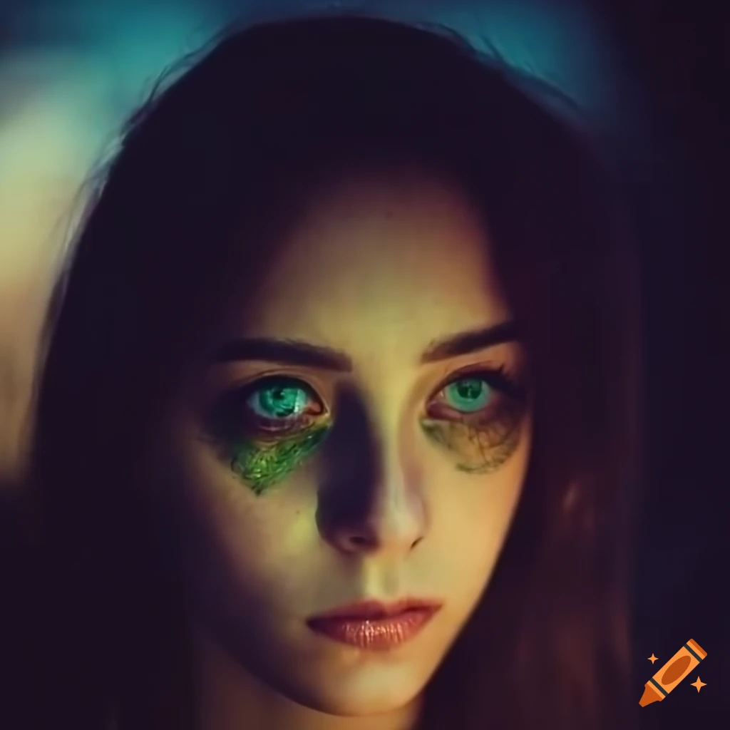 cinematic-portrait-of-a-woman-with-green-eyes-on-craiyon