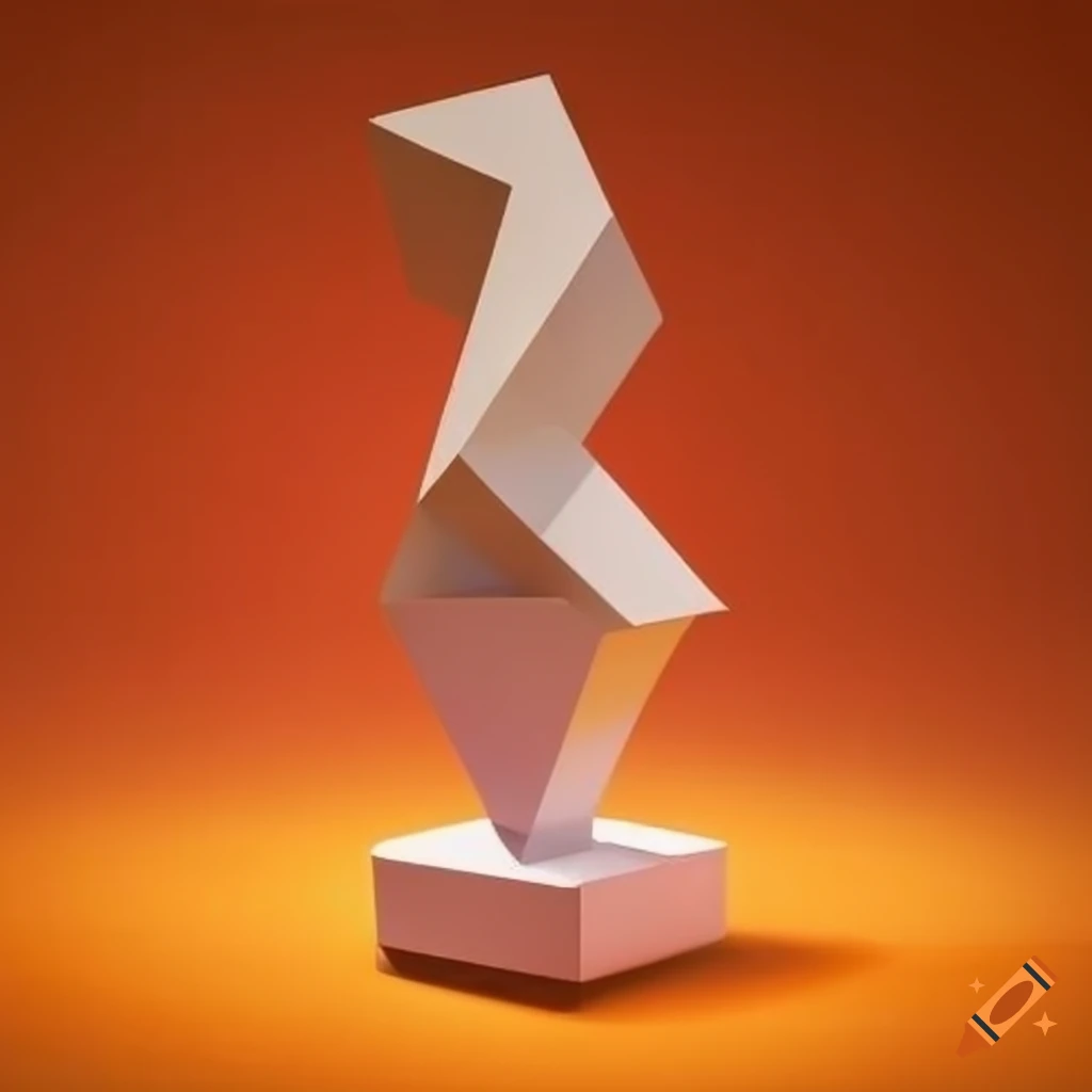 geometric sculpture with abstract shapes