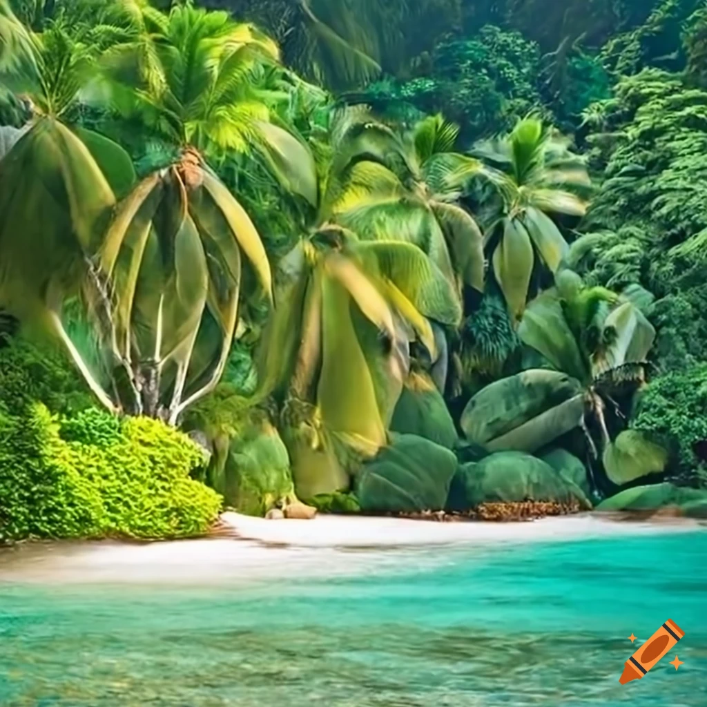 Coco der mer tree in seychelles