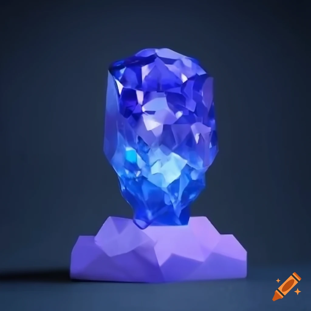 Sapphire zelda game sculpture on Craiyon