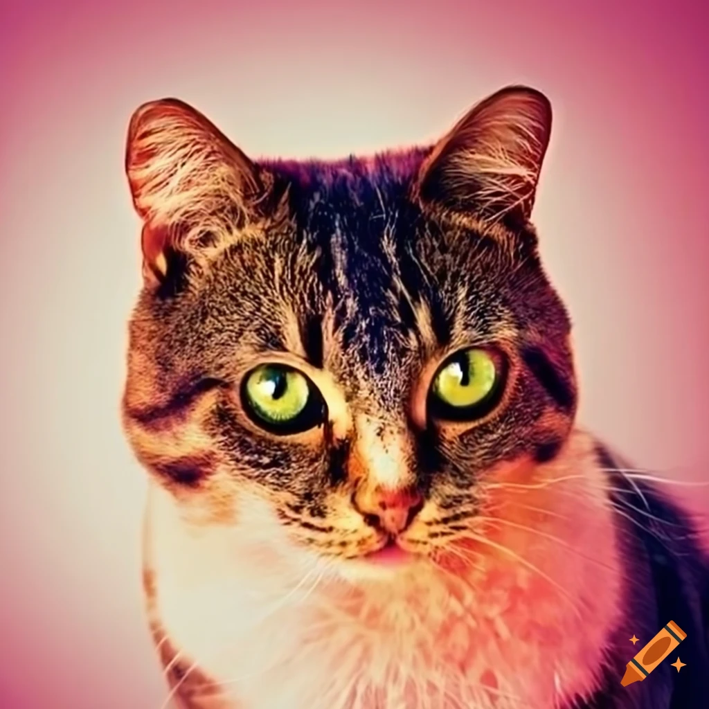 Colorful cat artwork on craiyon