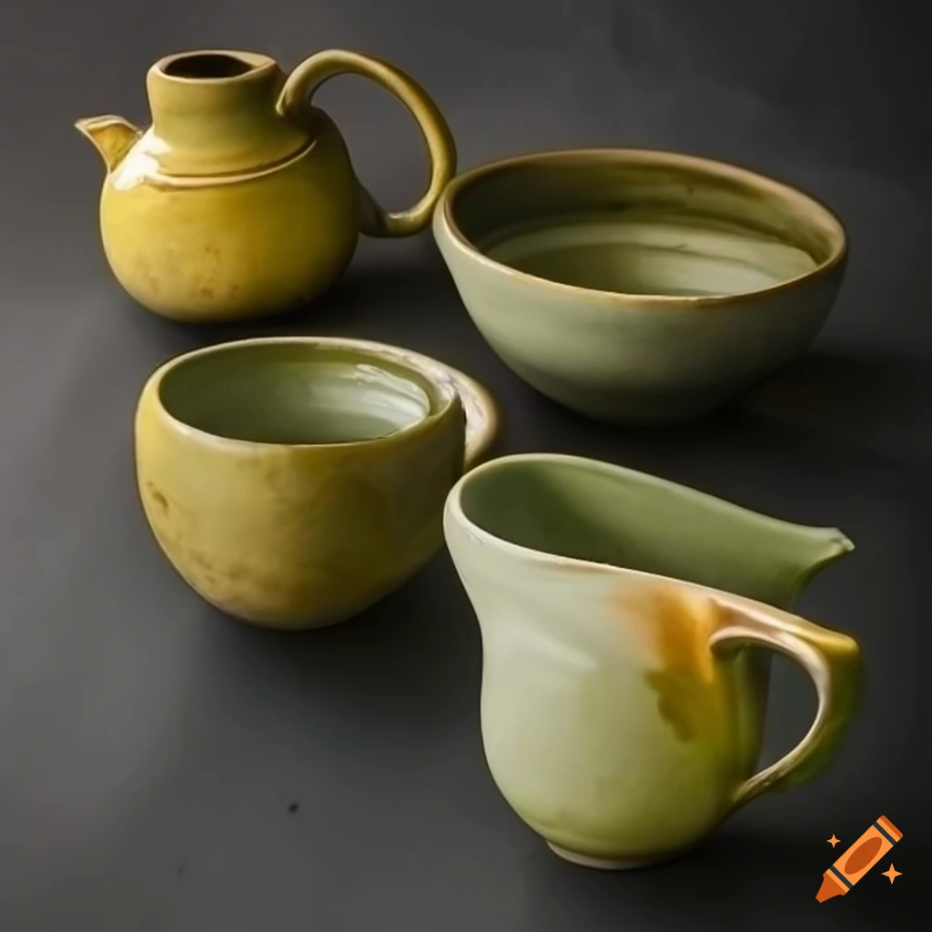 Abstract ceramic sculptures with unique glazes