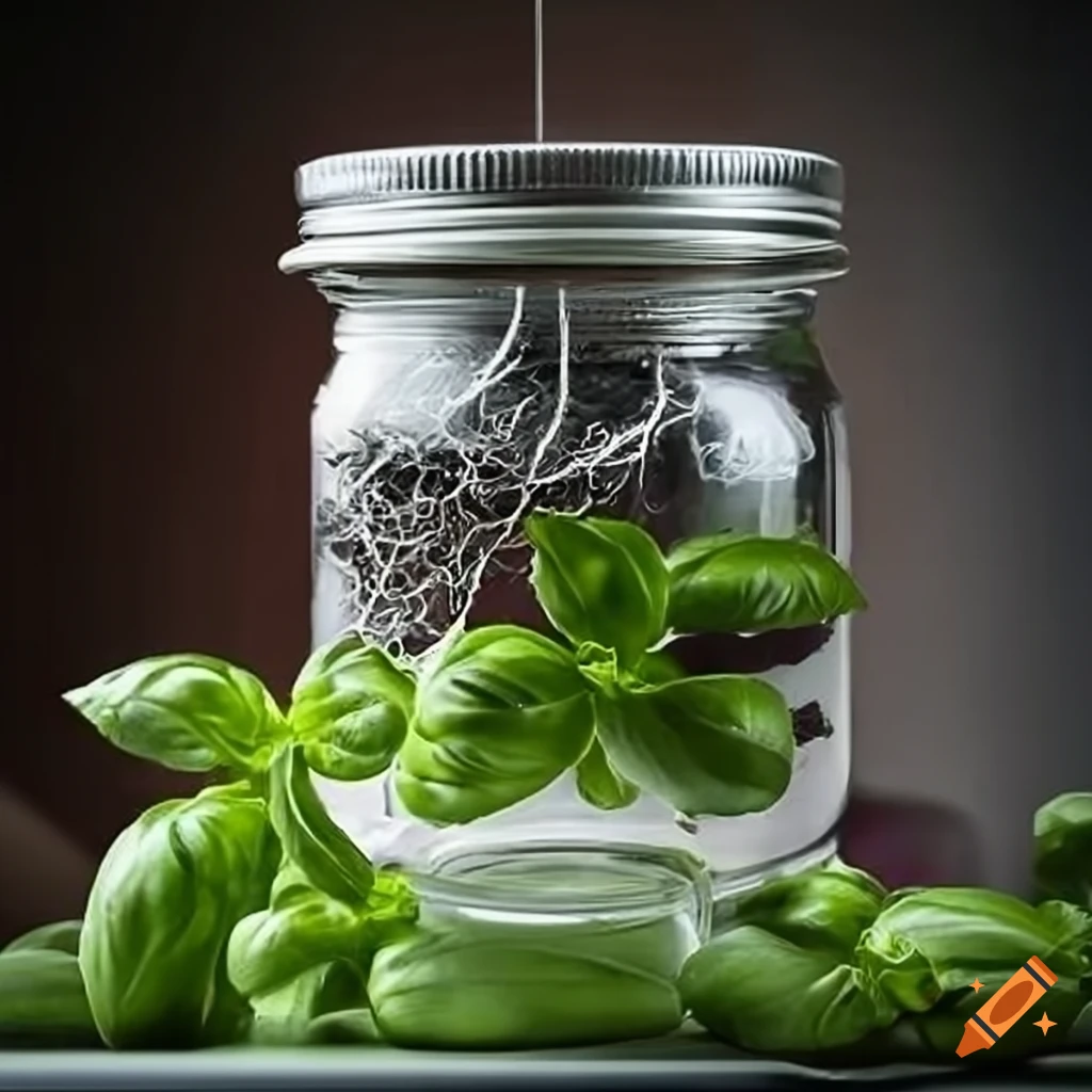hydroponic-basil-growing-in-a-mason-jar-on-craiyon