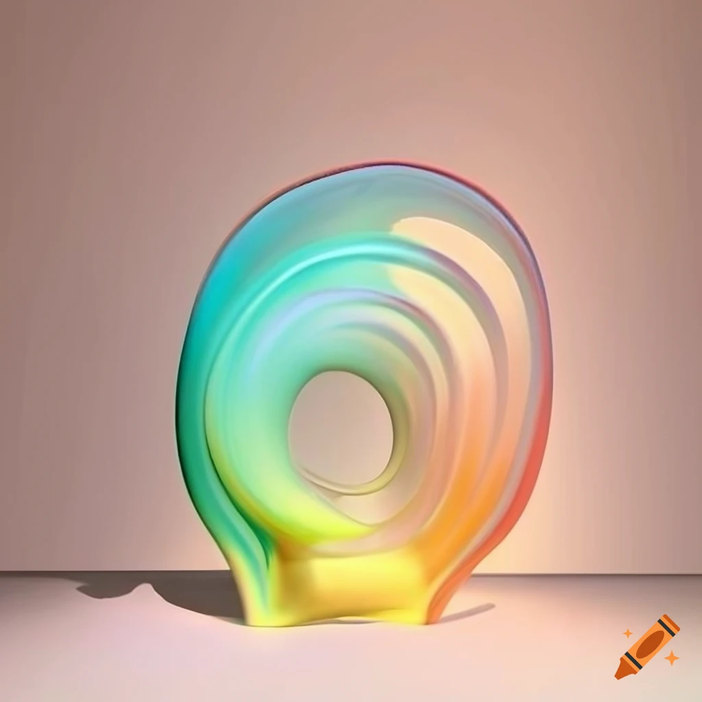 Abstract 3d sculpture with colorful and intricate details on Craiyon