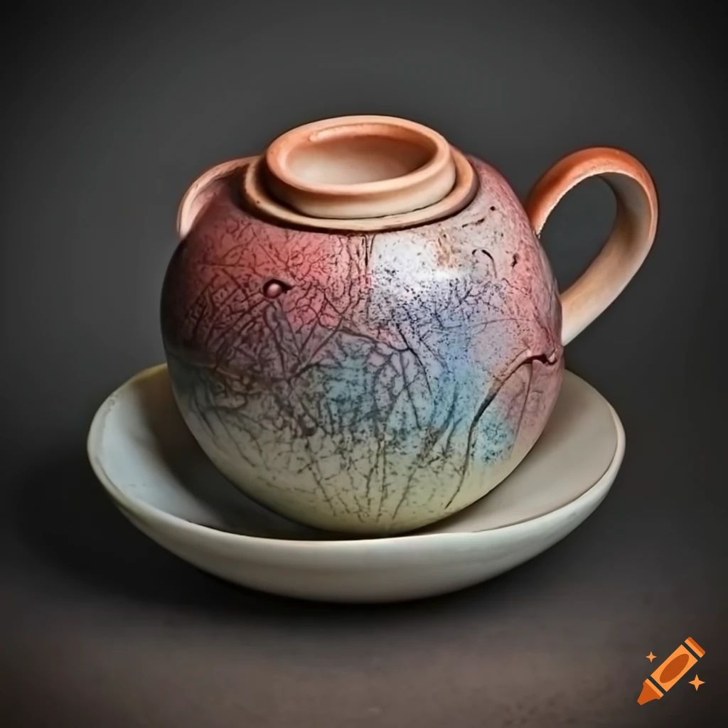Abstract ceramic artwork with unique glazes and textures on Craiyon