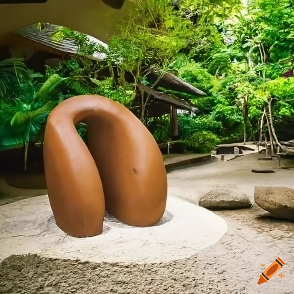 Noguchi sculptures at Seychelles resort