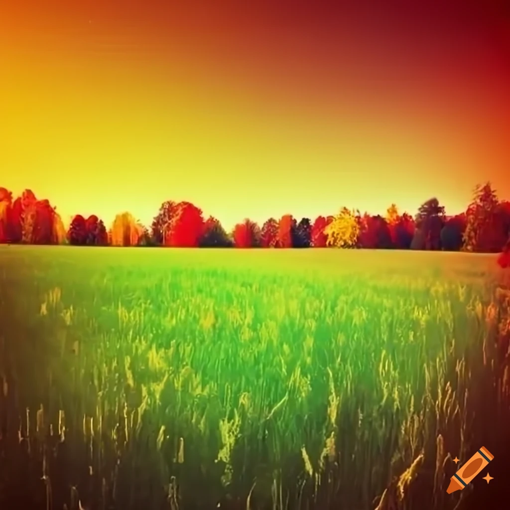 autumn field with a classical orchestra