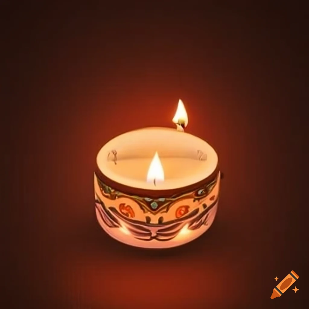 Mongolian candle holder with intricate patterns on Craiyon