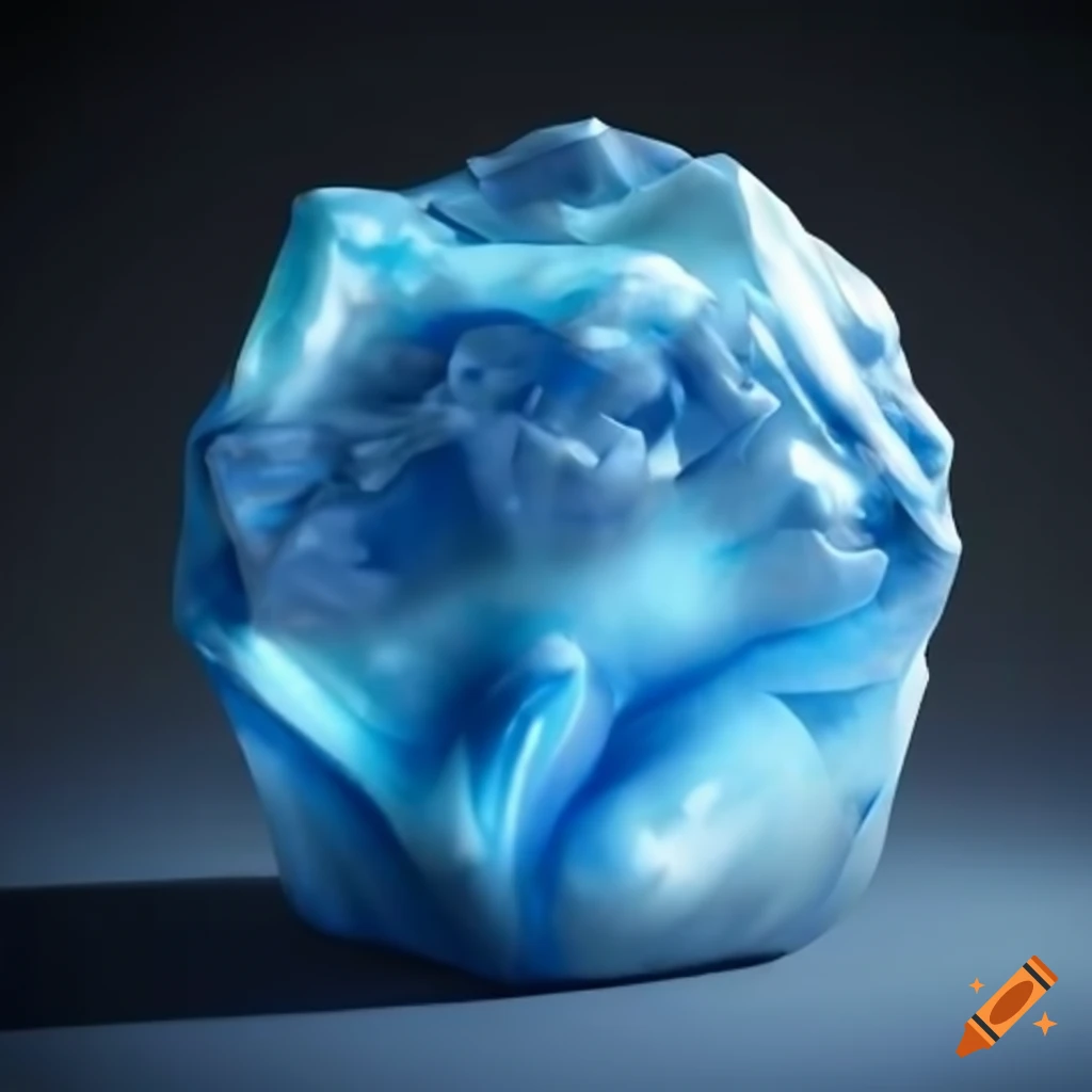 Sapphire marble sculpture inspired by zelda game on Craiyon