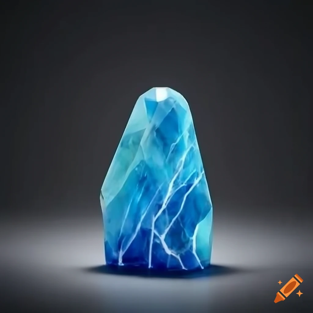 minimalist sapphire marble sculpture of Zelda game