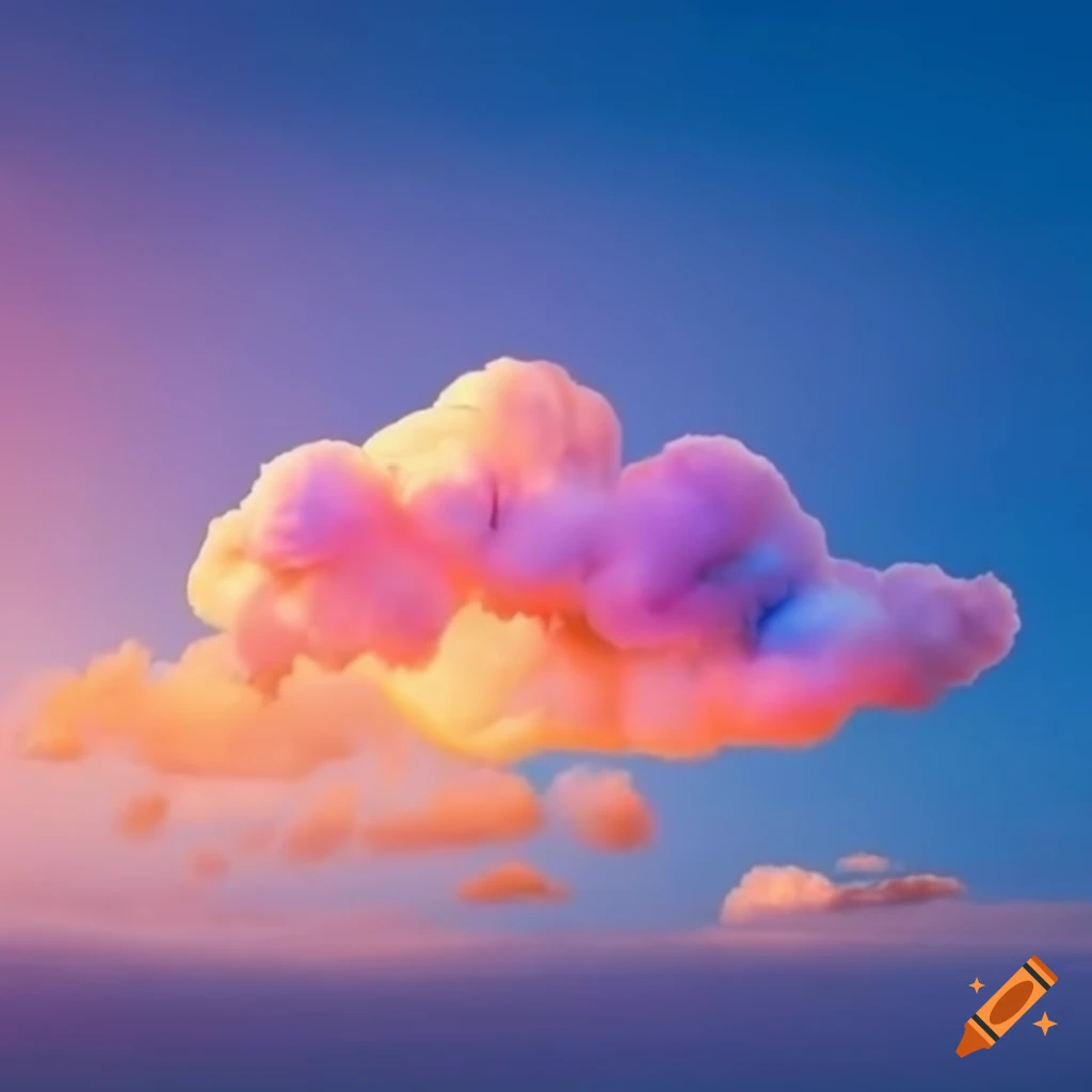 sunset with fluffy clouds