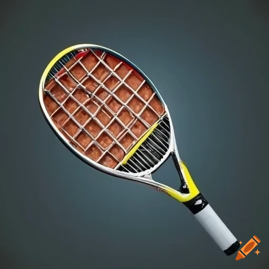 tennis racket logo with a Liege waffle design