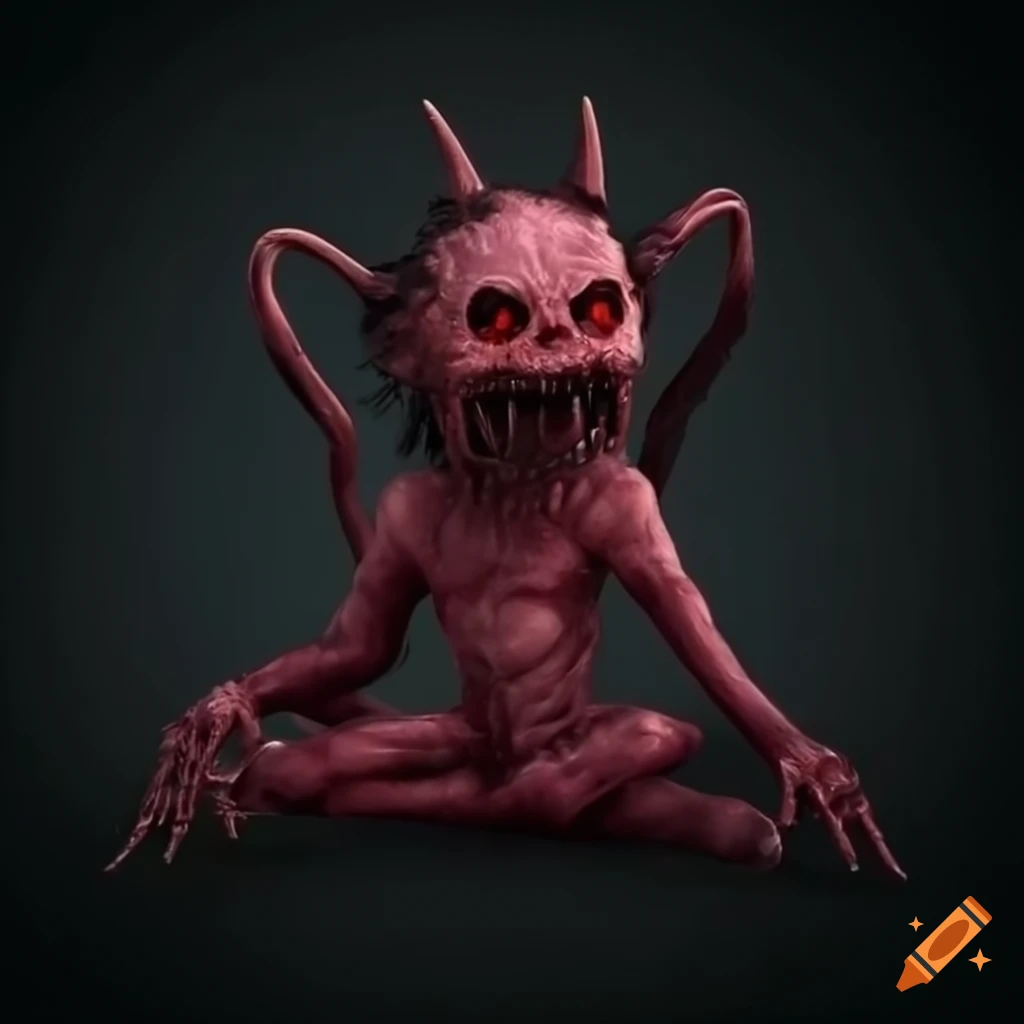 image of a spooky demon creature with sharp teeth