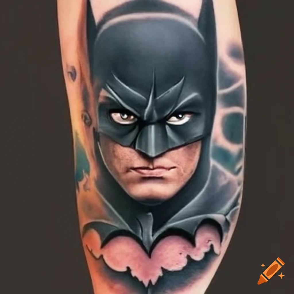 Face of Joker from Batman tattoo design image