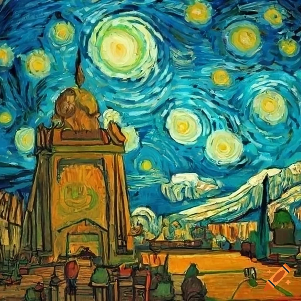 Vincent Van Gogh inspired painting of Gurgaon Kingdom of Dreams