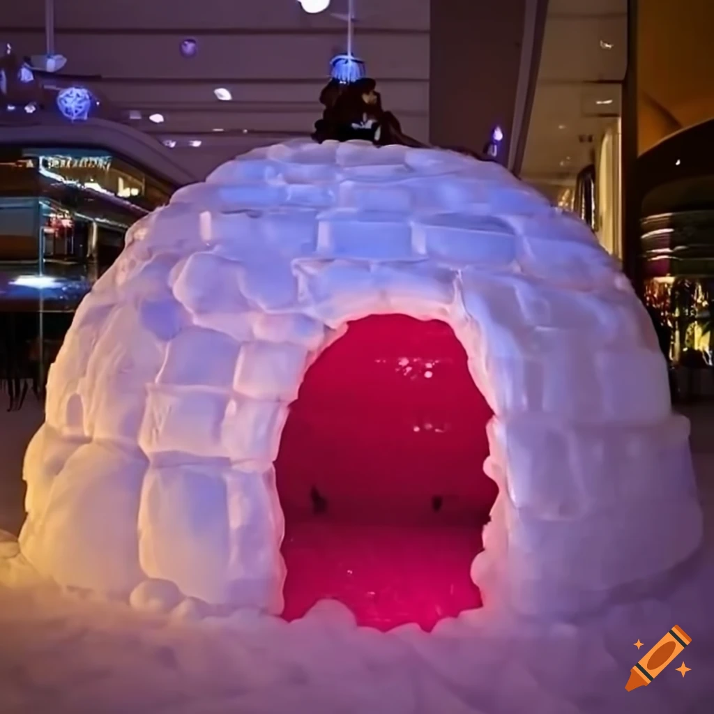 interior design of an igloo in a shopping mall