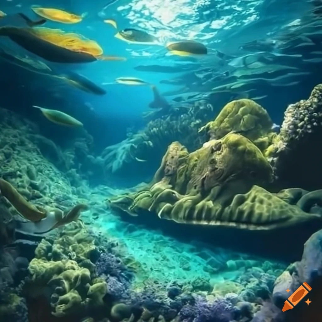 Image of underwater lost paradise on Craiyon
