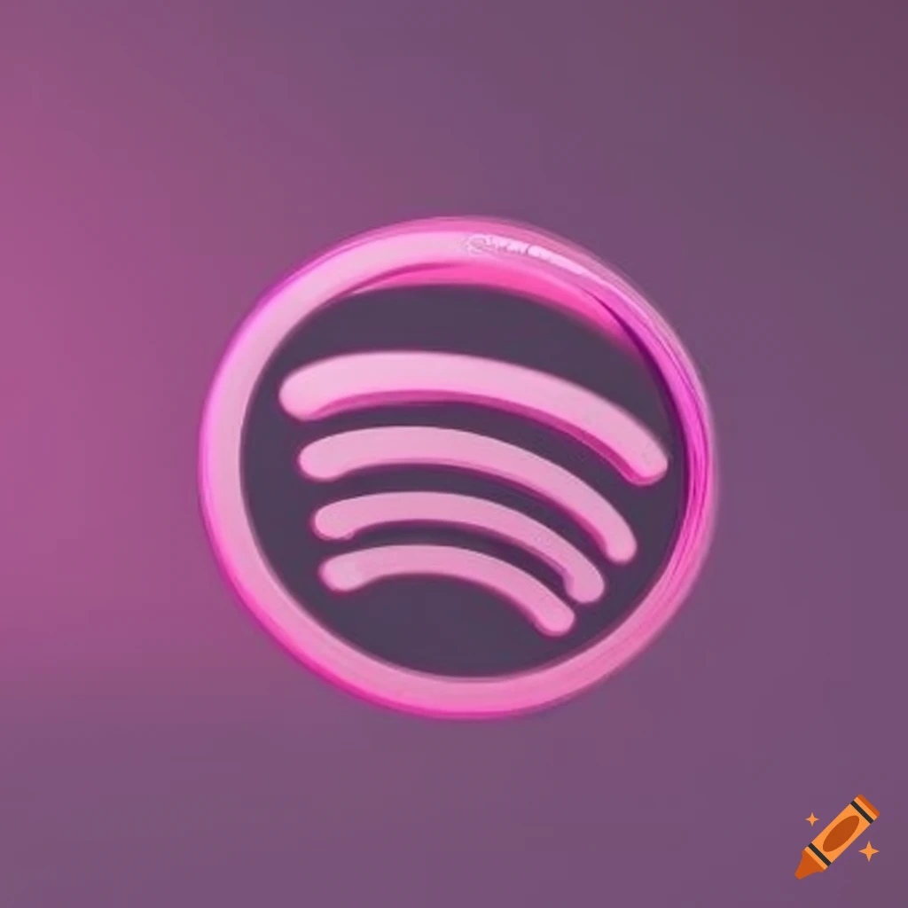 Pink spotify logo on Craiyon