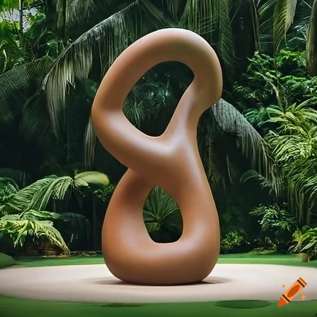 sculptures at a resort in Seychelles paradise