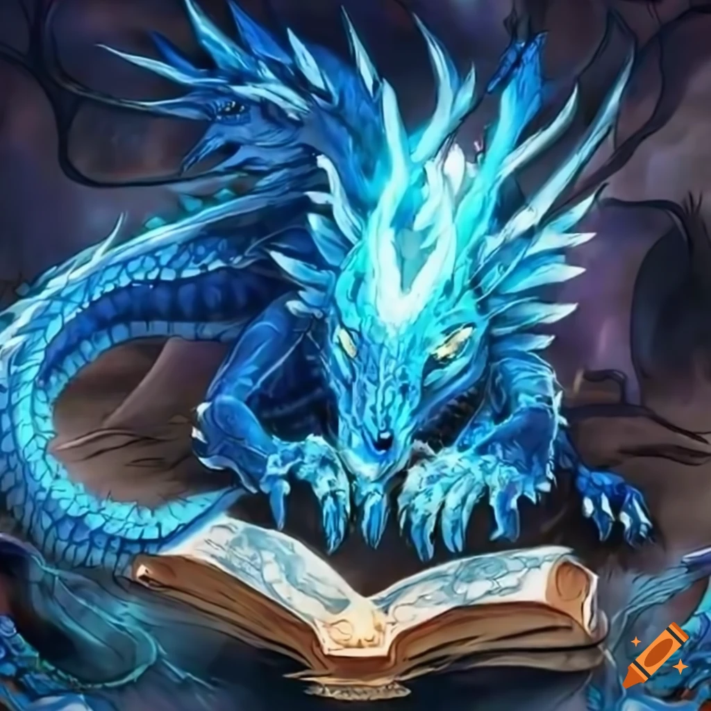 blue dragon artwork on Craiyon