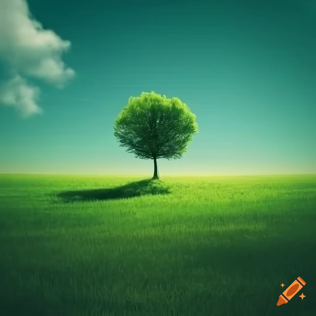 tree in a grassy field