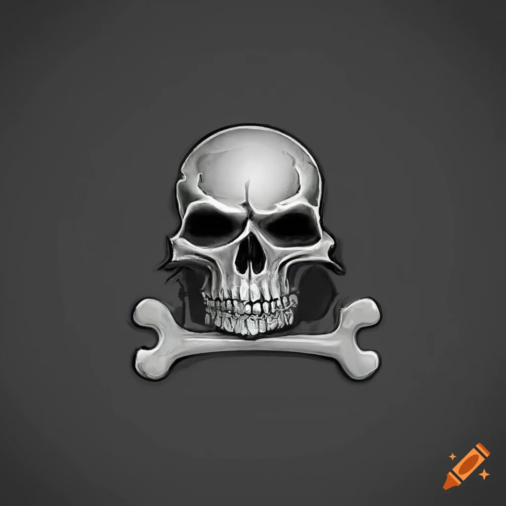 skull bones skeleton logo simple black tattoo pirate 25802346 Vector Art at  Vecteezy