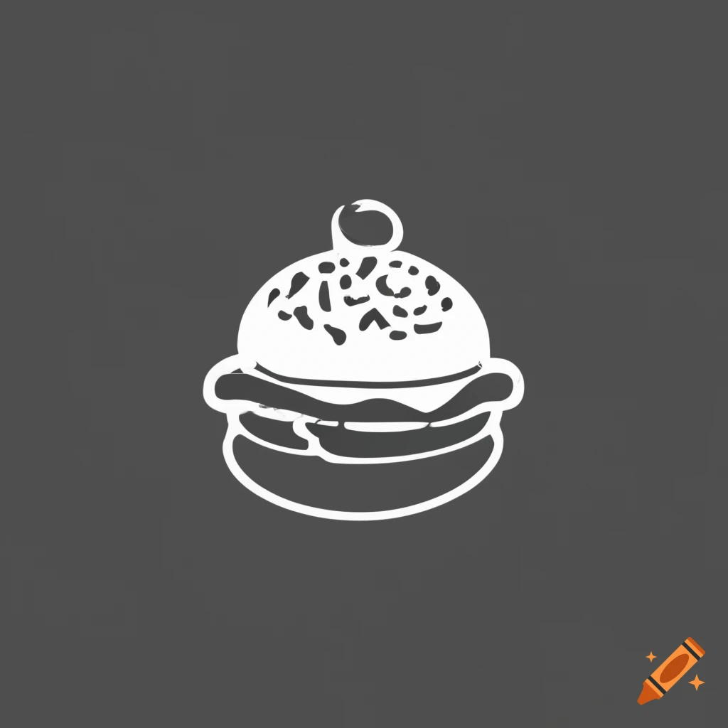 minimalistic glyph of a hamburger