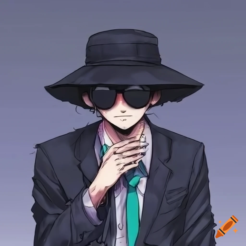 Black Hat Anime - This boy was born for social distancing