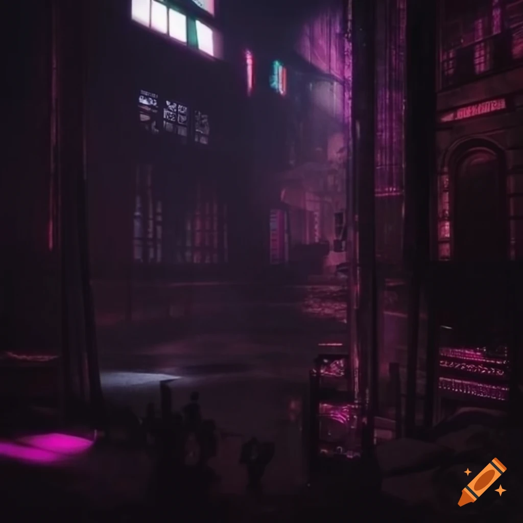 artwork depicting a fusion of dark academia and cyberpunk aesthetics