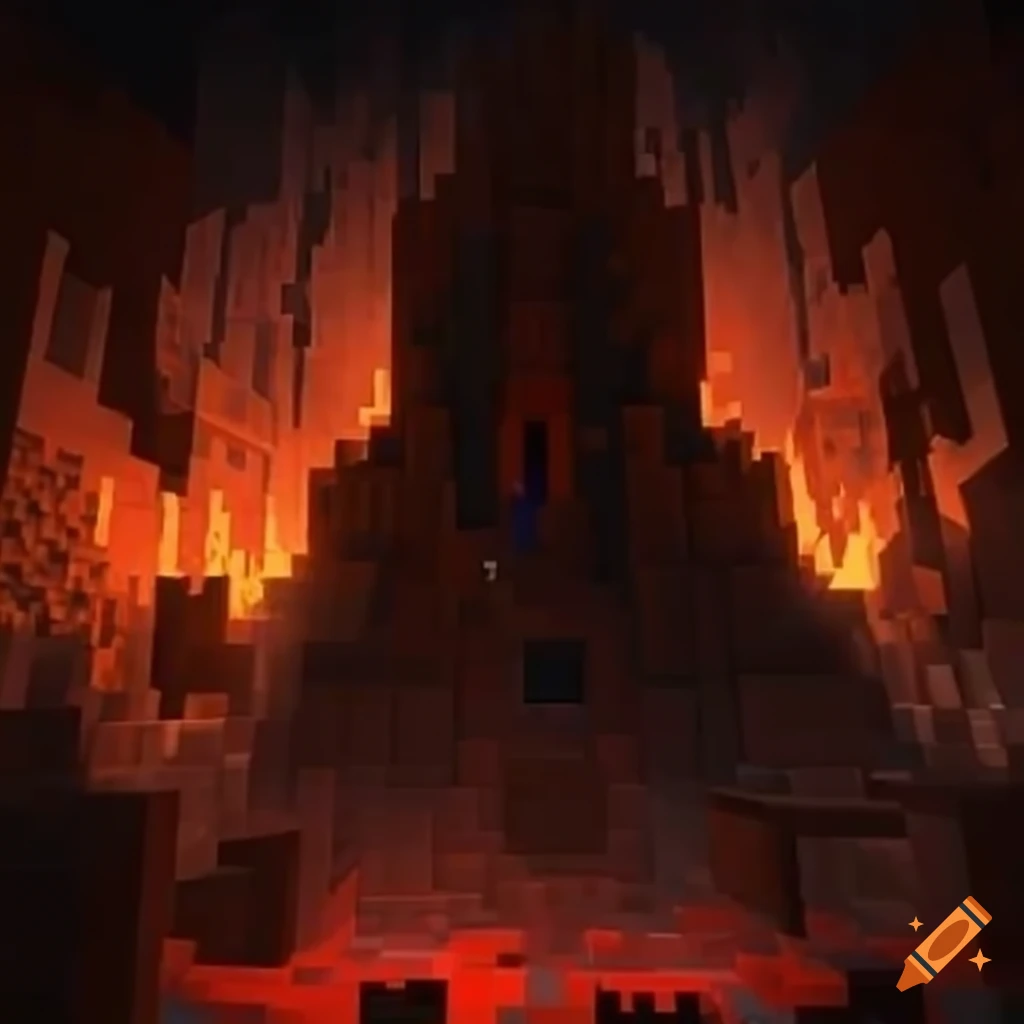 Dungeon in minecraft with hellfire