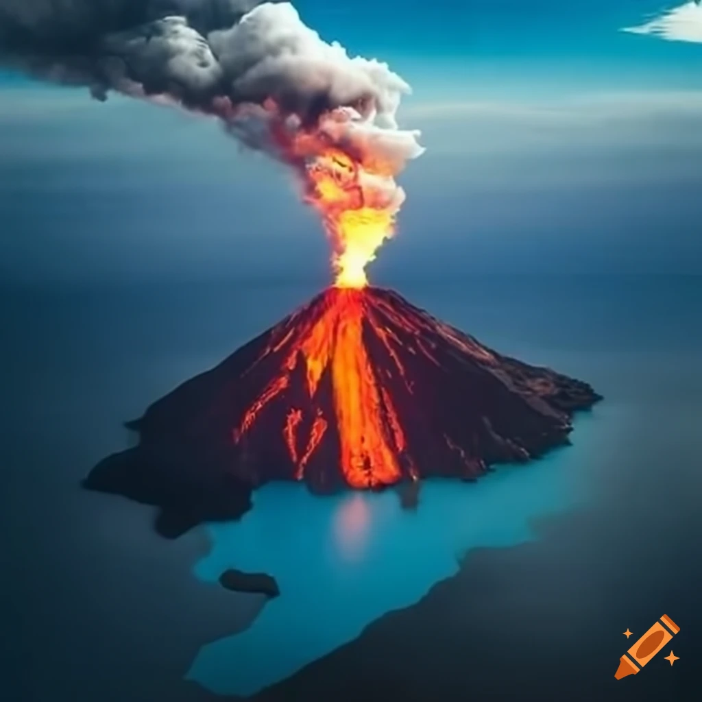 volcano island landscape