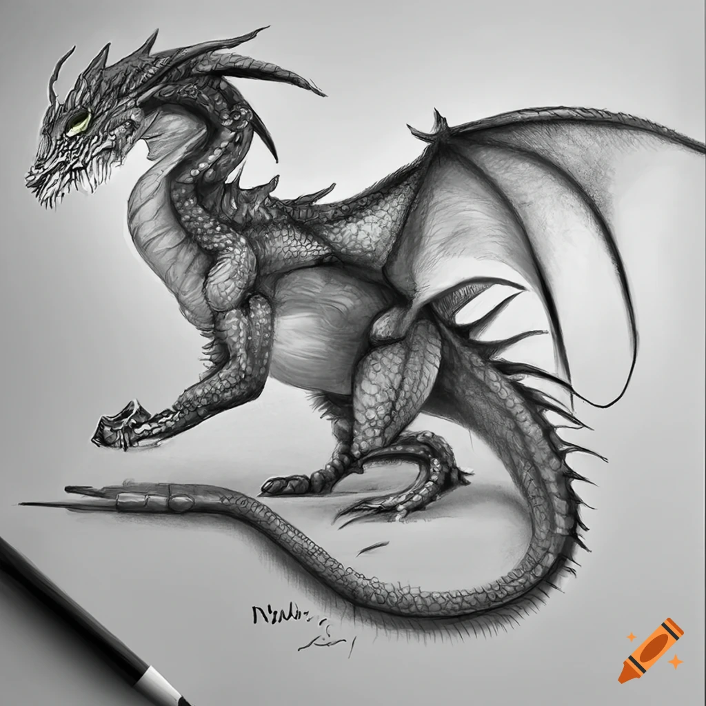 My Book Of Drawings - Realistic Dragon Head - Wattpad
