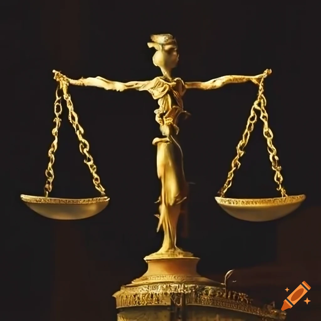 symbolic image of justice with flowers