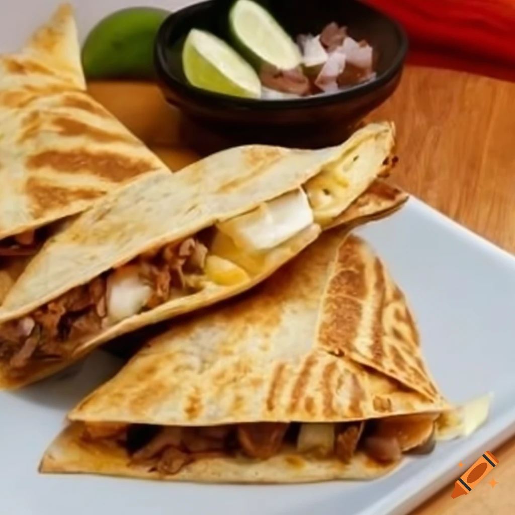 half carnitas quesadilla