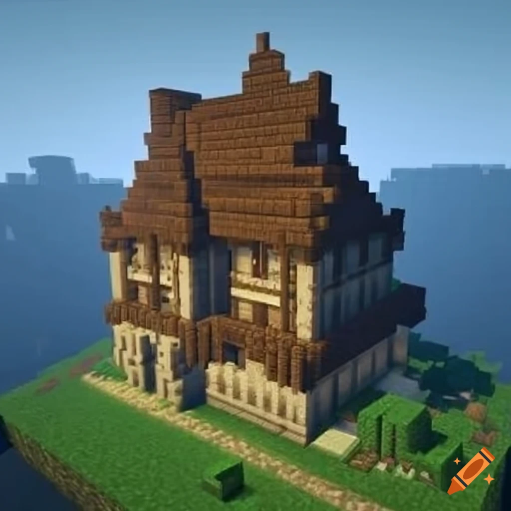 Medieval Stone House - Blueprints for MineCraft Houses, Castles, Towers,  and more