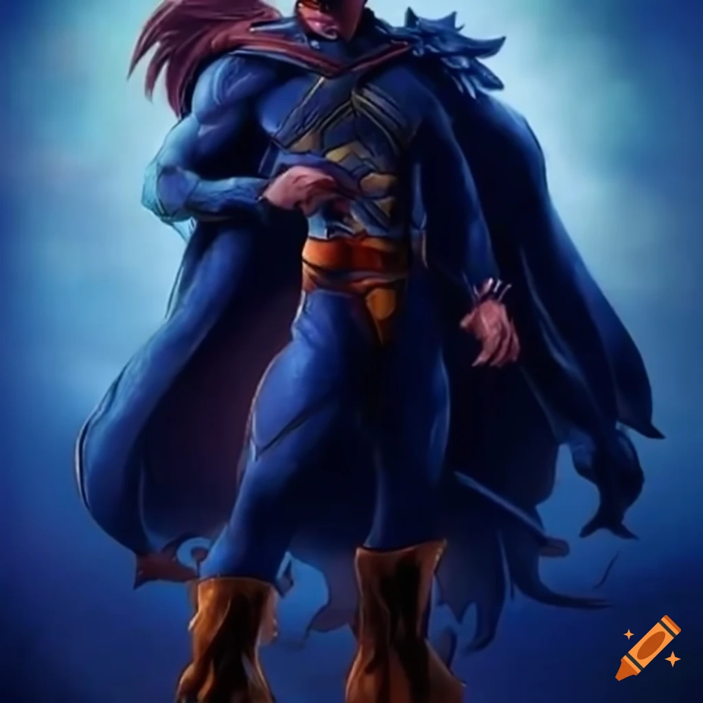 image of a rooster superhero with a mean stare