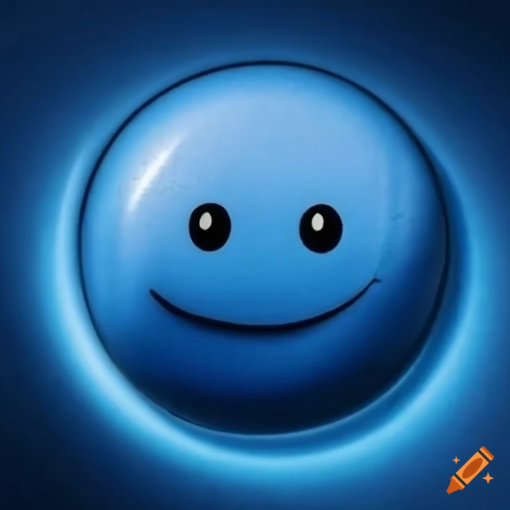 Blue smiley face representing a youtube fact channel on Craiyon