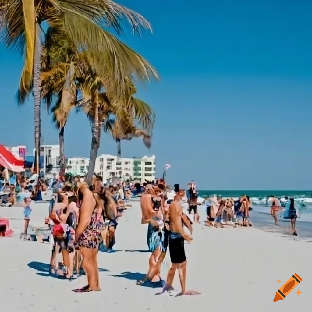 Venice beach florida with people enjoying the sun on Craiyon