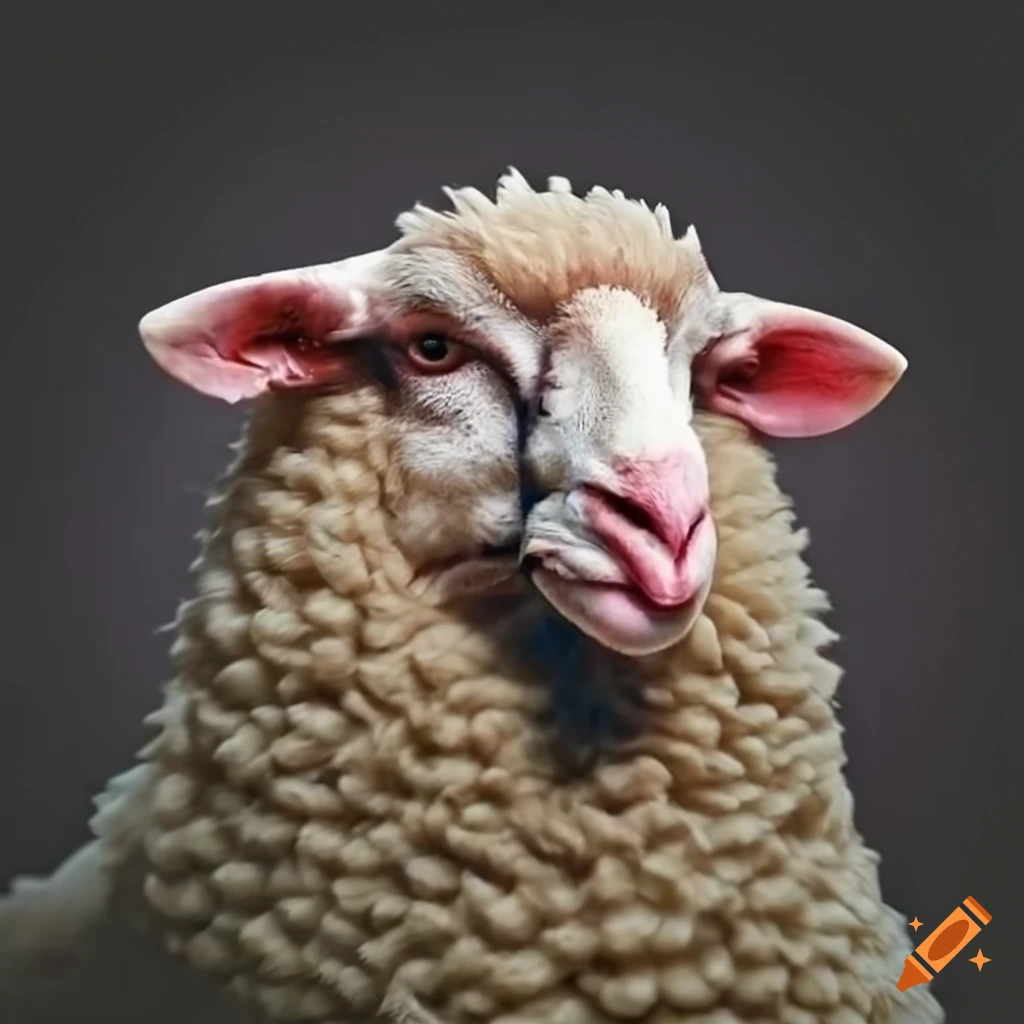 image of a chicken sheep hybrid