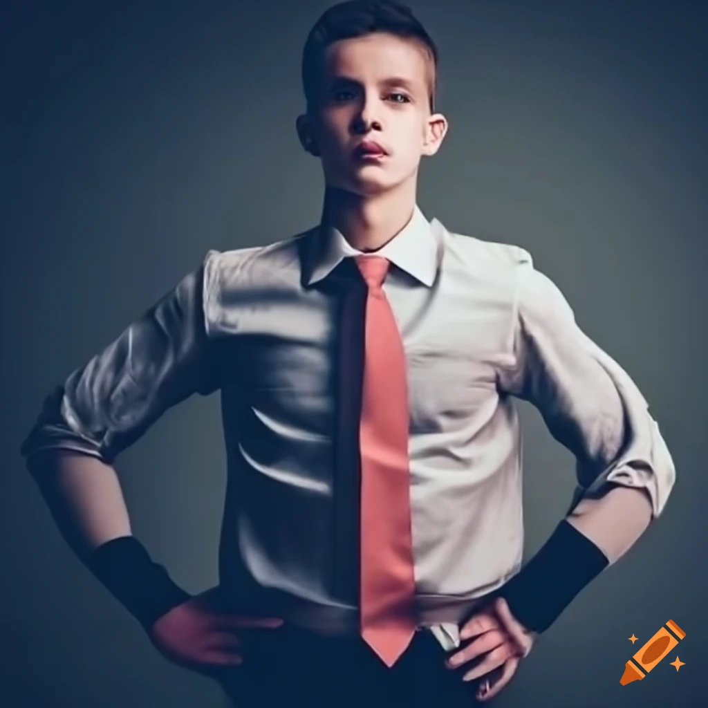 confident young man in a classroom