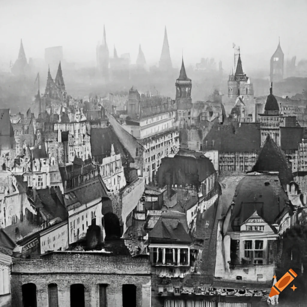 Cityscape of a german city in 1939 on Craiyon