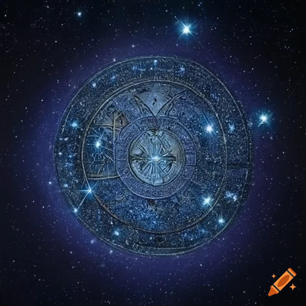 Cosmere harmony constellation in the night sky on Craiyon