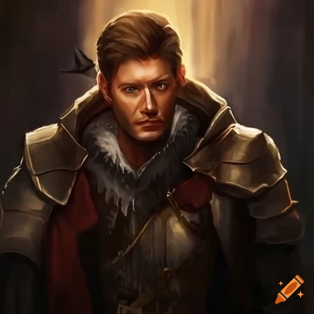 Cosplay depiction of dean winchester as a d&d paladin on Craiyon